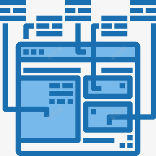 布局网页和开发28蓝色图标svg_新图网 https://ixintu.com 布局 开发 网页设计 蓝色