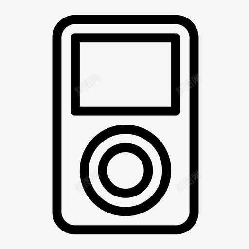 音乐播放器mp3播放器声音图标svg_新图网 https://ixintu.com mp3 声音 播放器 触摸 设备 音乐
