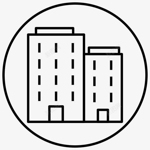 企业建筑城市图标svg_新图网 https://ixintu.com 企业 城市 建筑 投资 敏捷 笔划 组合 轮廓