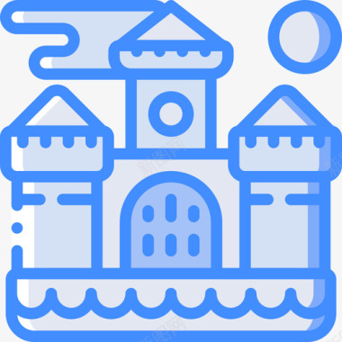 城堡游乐场4蓝色图标图标