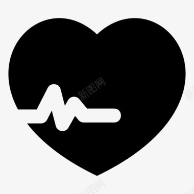 心率心肺心电图图标图标