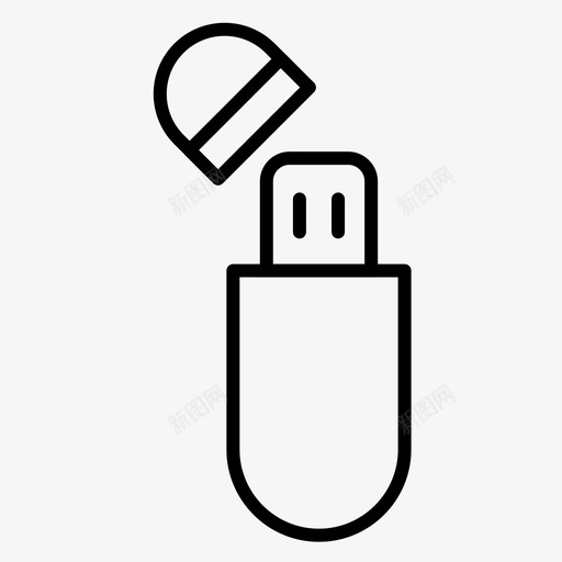 pendrive连接数据存储图标svg_新图网 https://ixintu.com pendrive usb 数据存储 连接 通信设备1概述