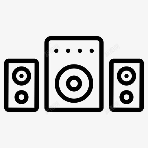 低音扬声器音频音量图标svg_新图网 https://ixintu.com 低音 图标 声音 家用 扬声器 电器 线路 设备 音量 音频