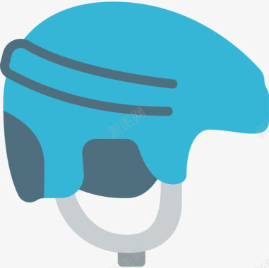 头盔冬季运动27扁平图标图标