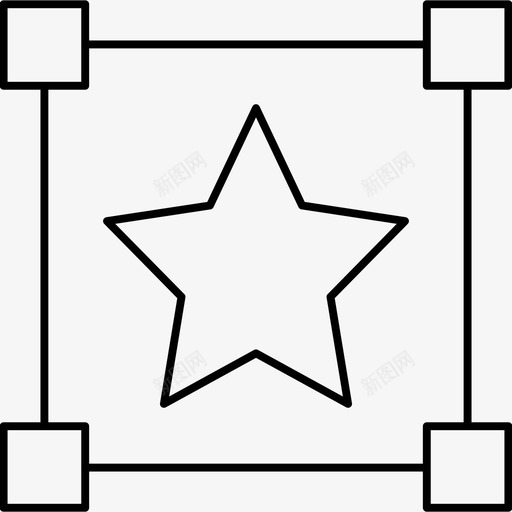星星最爱图标svg_新图网 https://ixintu.com 创意 图标 工具 工艺 形状 星星 最爱 线图 设计