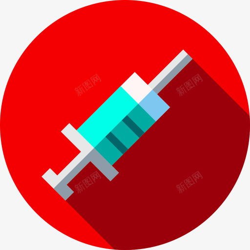 注射器整形外科16扁平图标svg_新图网 https://ixintu.com 扁平 整形外科 注射器