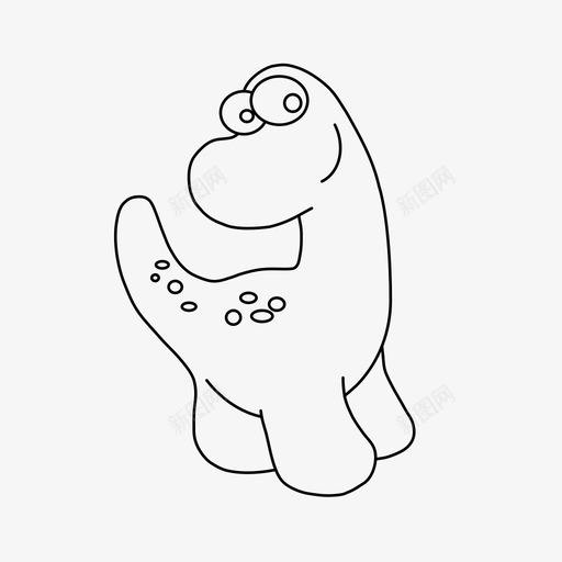 恐龙动物卡通图标svg_新图网 https://ixintu.com 儿童 动物 卡通 恐龙 玩具