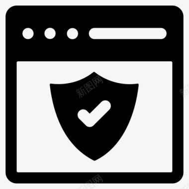 网站安全互联网安全网络保护图标图标
