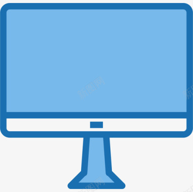 电脑办公用品4蓝色图标图标