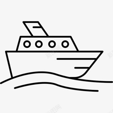 船邮轮运输图标图标