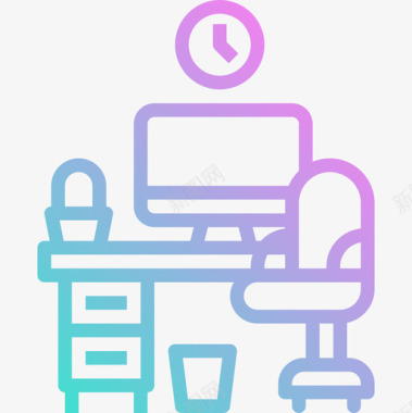 桌面办公室115渐变图标图标