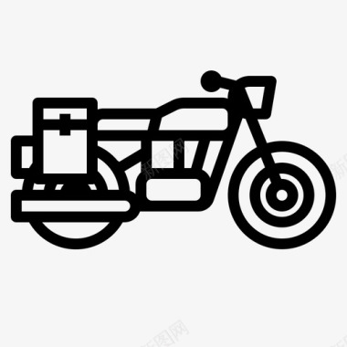 摩托车交通工具旅行图标图标