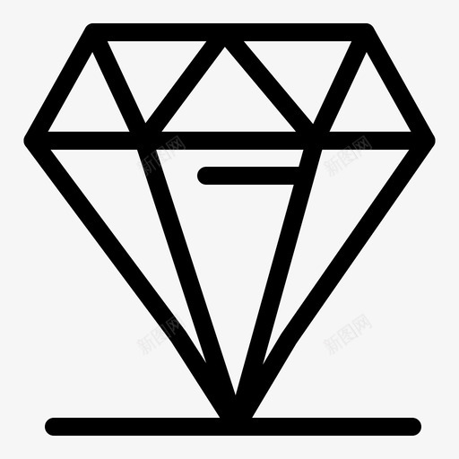 钻石昂贵珠宝图标svg_新图网 https://ixintu.com 商业 富人 昂贵 珠宝 策略 金融 钻石