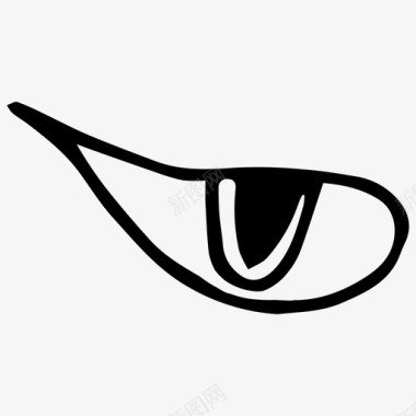 眼睛视力素描图标图标