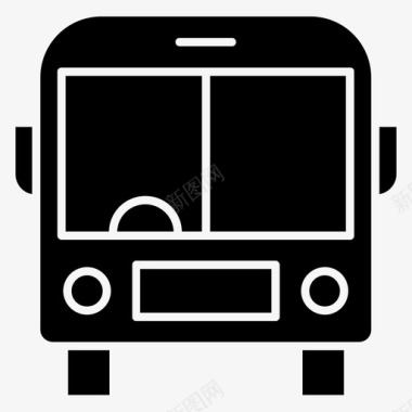 公共汽车公共交通旅游图标图标