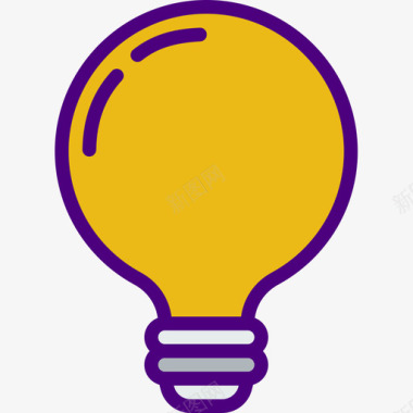灯泡家用11线性颜色图标图标