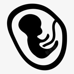 人体胚胎胚胎胎儿产科图标高清图片