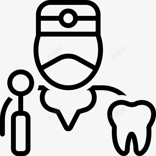 牙医医疗保健专家图标svg_新图网 https://ixintu.com 专家 医疗保健 治疗 牙医 牙齿
