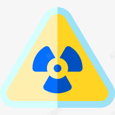 辐射核能3平坦图标图标