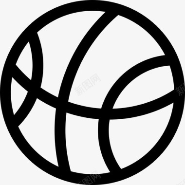 篮球积极的生活方式18线性图标图标