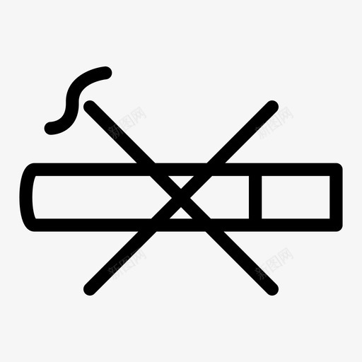 停止吸烟禁止图标svg_新图网 https://ixintu.com 停止 吸烟 禁止 限制