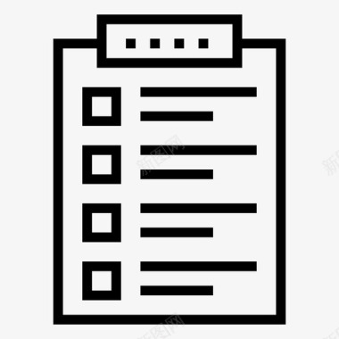 剪贴板文档列表图标图标