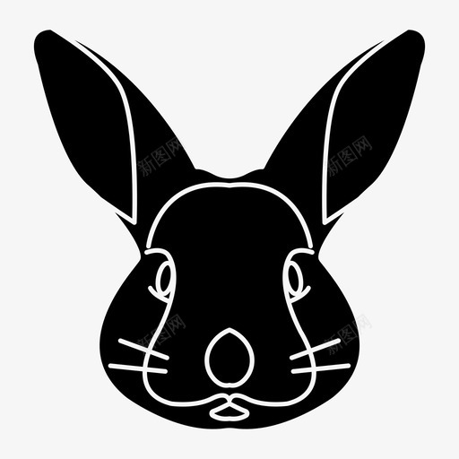 兔子动物农场图标svg_新图网 https://ixintu.com 兔子 兔子脸 农场 动物 动物脸雕文 宠物