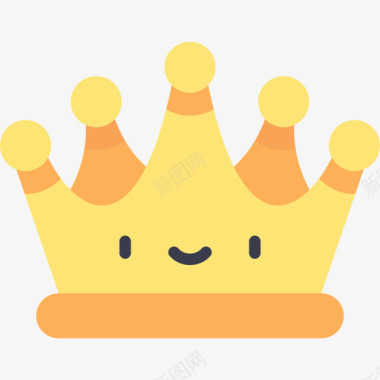 皇冠奖励和徽章5扁平图标图标
