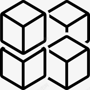 正方形的立方体图形几何图形多边形图标图标