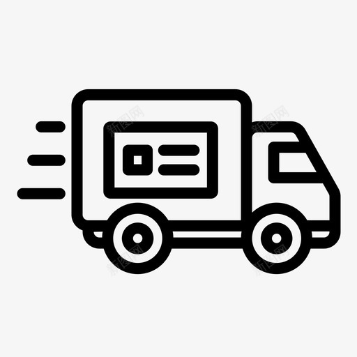 送货车网店包装图标svg_新图网 https://ixintu.com 包装 卡车 网店 购物 运输 送货车