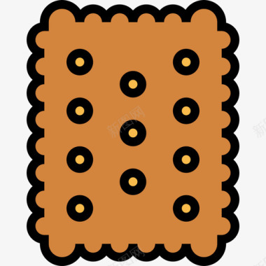 饼干面包店91线性颜色图标图标