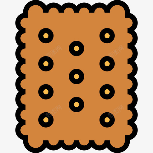 饼干面包店91线性颜色图标svg_新图网 https://ixintu.com 线性颜色 面包店91 饼干