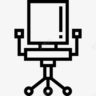 椅子办公用品供应商直系图标图标