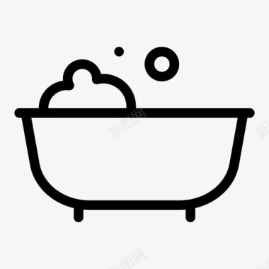 浴缸浴室泡泡图标图标