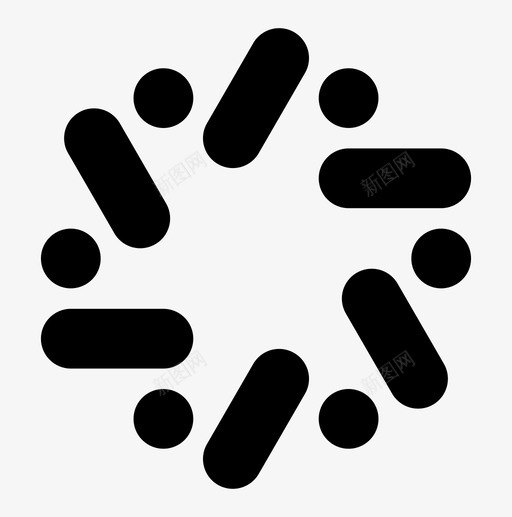 花环缓冲装载图标svg_新图网 https://ixintu.com 操场 旋转 破折号 缓冲 花环 装载 风车