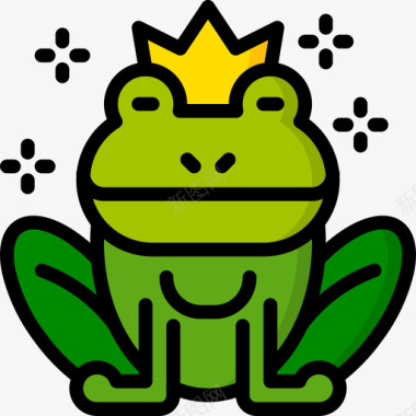 青蛙公主5线性颜色图标图标
