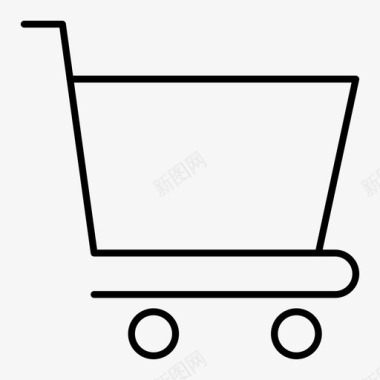 购物车购物篮创业企业线图标图标