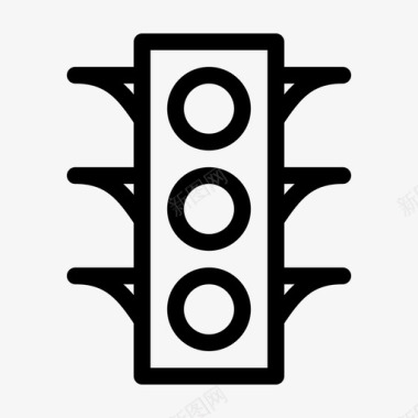 红绿灯汽车道路图标图标