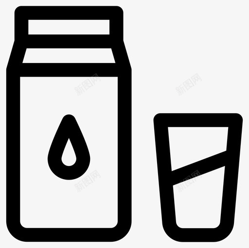 牛奶钙饮料图标svg_新图网 https://ixintu.com 牛奶 饮料