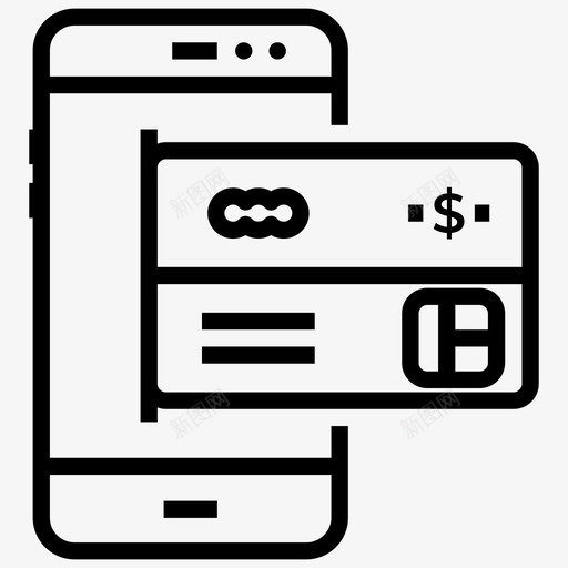 移动支付银行应用电子银行图标svg_新图网 https://ixintu.com ux 交易 图标 应用 支付 电子 电子交易 界面 移动 线图 银行