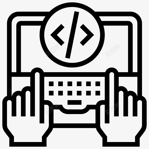 编程代码计算机图标svg_新图网 https://ixintu.com 代码 技术 数据 编程 计算机
