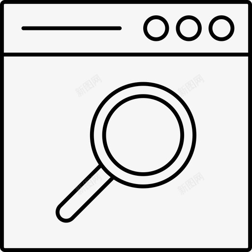 浏览浏览器互联网图标svg_新图网 https://ixintu.com 互联网 创意工艺线图标 搜索 浏览 浏览器 网页