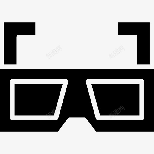 3d眼镜电影院44实心图标svg_新图网 https://ixintu.com 3d 实心 电影院 眼镜