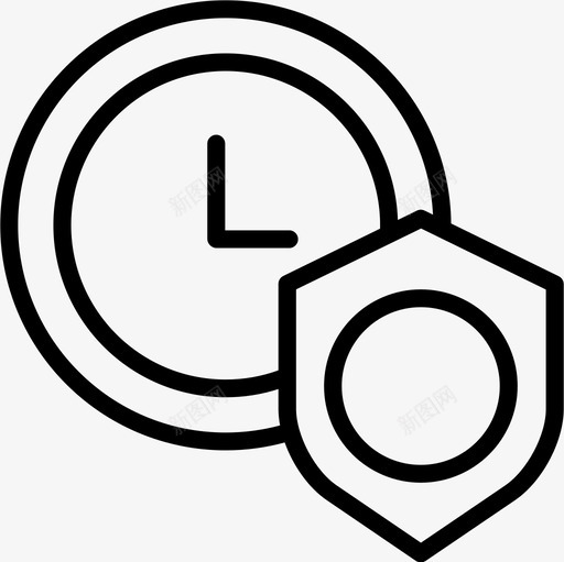 时钟时间管理44线性图标svg_新图网 https://ixintu.com 时钟 时间管理 线性