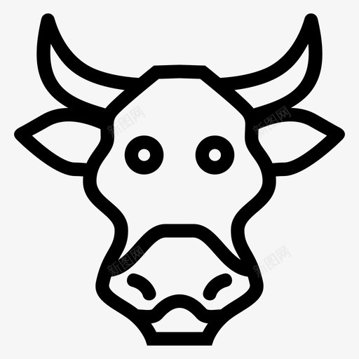 牛动物公牛图标svg_新图网 https://ixintu.com 公牛 农场 动物 动物园 奶牛