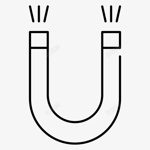 磁铁吸引实验图标svg_新图网 https://ixintu.com 吸引 实验 实验室 磁铁 科学 科学线图标