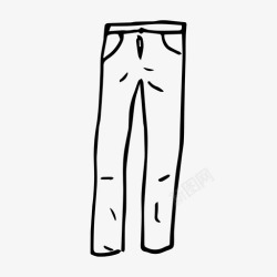 裤子素描裤子衣服素描图标高清图片