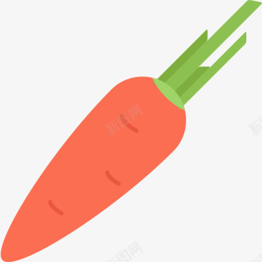 胡萝卜食物156扁平图标图标