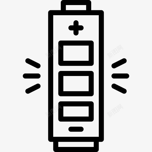 电池eco15线性图标svg_新图网 https://ixintu.com eco 电池 线性