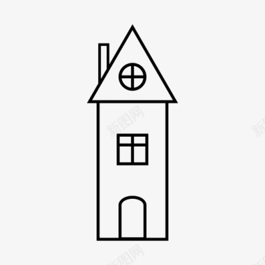 房屋住宿建筑图标图标